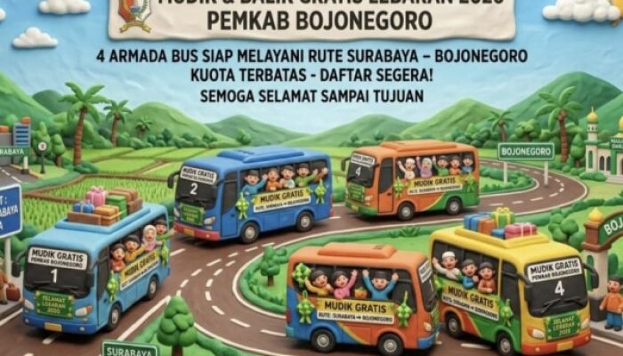 Pemkab Bojonegoro Siapkan Mudik Gratis Lebaran 2026 Rute Surabaya–Bojonegoro