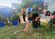 Perkuat Sinergi Tiga Pilar, Koramil 0813-09/Sumberrejo Gelar Aksi Bersih Lingkungan Massal