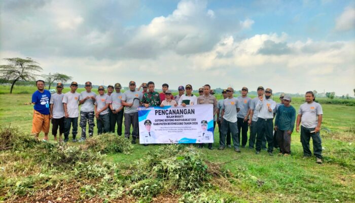 Desa Lengkong Bojonegoro Giatkan Karya Bakti Bersih Lingkungan Sambut BBGRM XXII