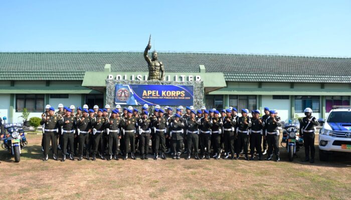 Momentum HUT ke-80 Pomad, Denpom V/1 Madiun Gelar Syukuran dan Evaluasi Kinerja Satuan