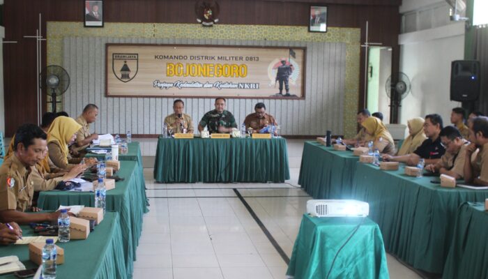 Mantapkan Koordinasi Lintas Sektor, Kodim Bojonegoro Gelar Rakor Persiapan TMMD ke-129