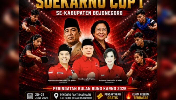 Lewat Soekarno Cup I, PDIP Bojonegoro Wariskan Semangat Juang Bung Karno Melalui Olahraga