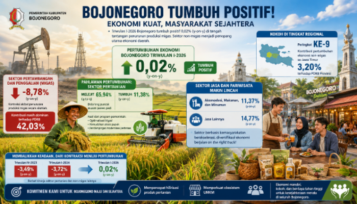Masuk 10 Besar Jatim, Kontribusi Ekonomi Non-Migas Bojonegoro Tembus Peringkat ke-9