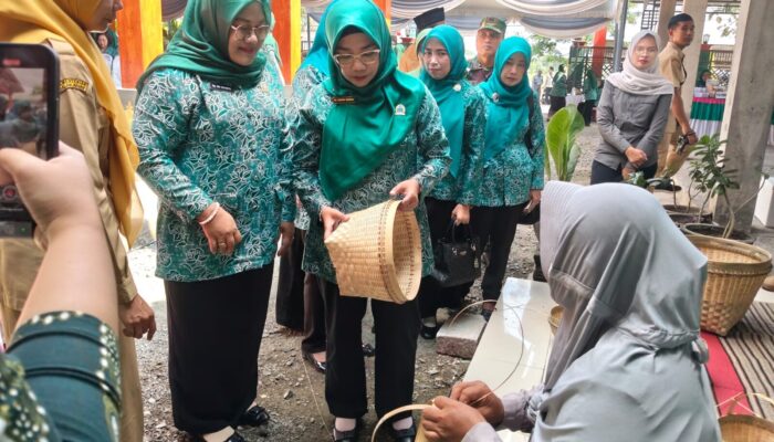 Sambangi Desa Gapluk, Cantika Wahono Serap Aspirasi Pengrajin Anyaman Bambu dan Peternak Gayatri