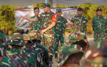 Dandim Bojonegoro Pimpin Apel Penyambutan 150 Personel BKO Satgas TMMD 129 di Kesongo