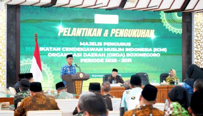 Bupati Setyo Wahono Saksikan Pelantikan 150 Pengurus MPD ICMI Orda Bojonegoro 2026–2031