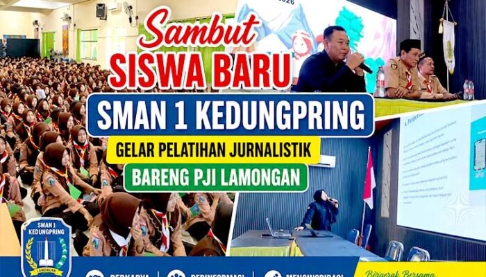 Sambut Siswa Baru, SMAN 1 Kedungpring Gelar Pelatihan Jurnalistik Bareng PJI Lamongan