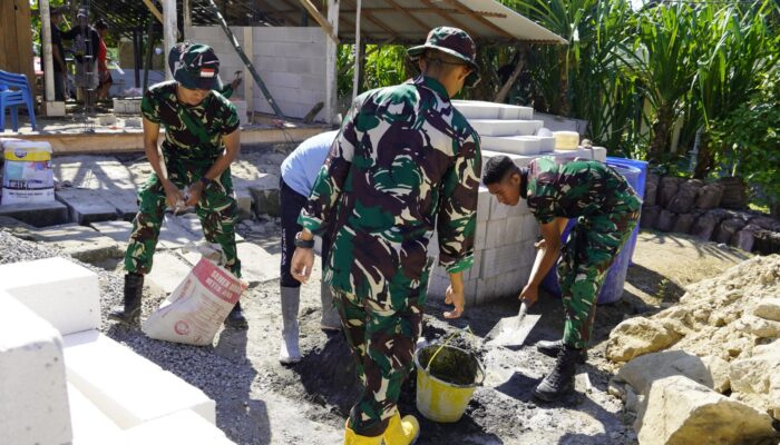 Dedikasi Terus Membara: Satgas TMMD 129 Bojonegoro dan Warga Bangun Desa Kesongo