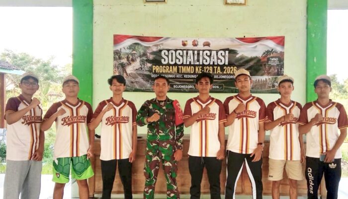 TMMD 129 Bojonegoro di Kesongo Gelar Turnamen Voli Antar Desa 