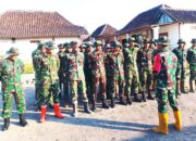 Awali Pekan Kedua, SST-1 SSK Satgas TMMD 129 Bojonegoro Gelar Apel Pagi