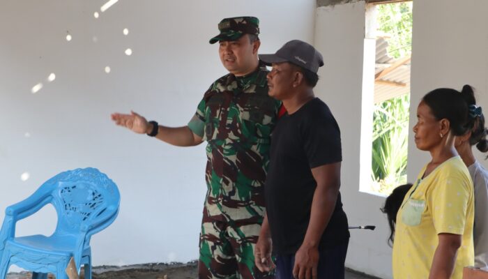 TMMD 129 Bojonegoro : Letkol Dedy Dwi Wijayanto Tinjau Progres Rehab Rumah di Kesongo