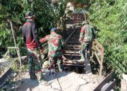 Kemanunggalan TNI-Rakyat: Satgas TMMD 129 Bojonegoro Kebut Perbaikan Jembatan Kesongo