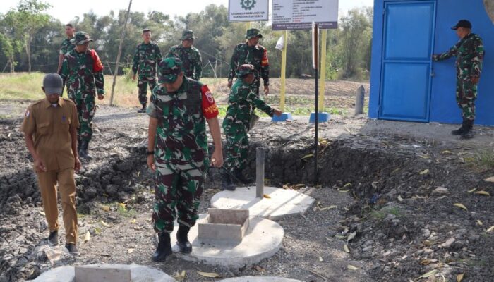 Dansatgas TMMD 129 Bojonegoro Cek Langsung Progres Pembangunan Sumur Bor Dusun Bekatul