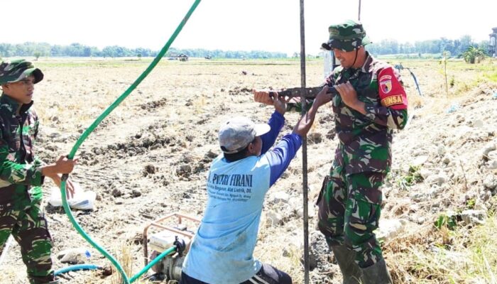 Satgas TMMD 129 Kodim Bojonegoro Bangun Sumur Bor