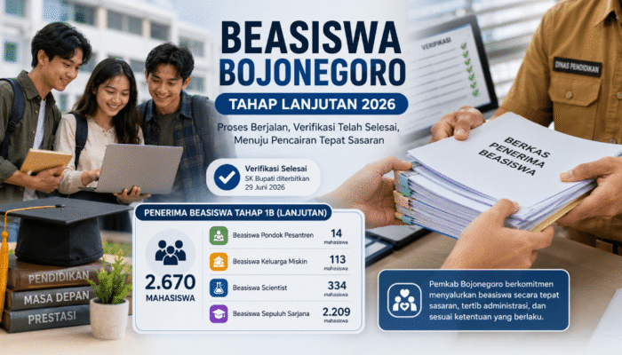 Kabar Gembira, Beasiswa Bojonegoro 2026 Tahap Lanjutan Segera Cair