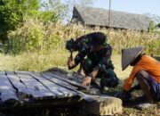 Satgas TMMD 129 Bojonegoro Bantu Benahi Jembatan Warga Kesongo
