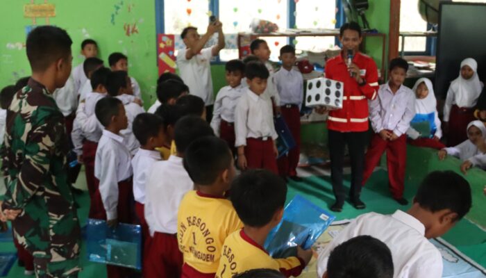 TMMD 129 Bojonegoro Ajarkan Anak Kesongo Tanggap Bencana Sejak Dini