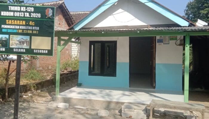 Wajah Baru Desa Kesongo: Sinergi TNI-Rakyat, Rehab 9 Unit Rutilahu TMMD 129 Bojonegoro Tuntas 100 Persen
