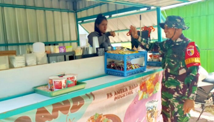 Bikin Rest Area Kesongo Makin ‘Aesthetic’ : TMMD 129 Bojonegoro Sulap Lapak UMKM Pakai Booth Container Modern