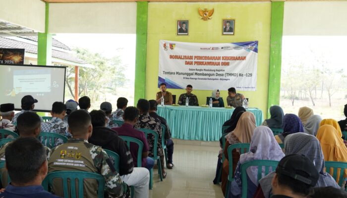 TMMD 129 Bojonegoro Gelar Sosialisasi Pencegahan Kekerasan dan Perkawinan Dini di Kesongo