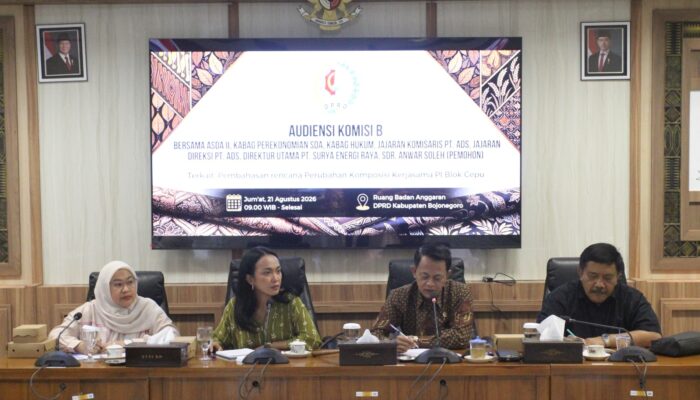 ​Modal Murni Sudah Lunas, DPRD Bojonegoro Desak Renegosiasi Bagi Hasil PI Blok Cepu Masuk Agenda RUPS
