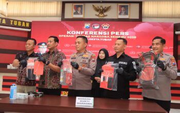 Operasi Tumpas Narkoba Semeru 2026, Polresta Tuban Bekuk 4 Tersangka dan Menyita 53,6 Gram Sabu