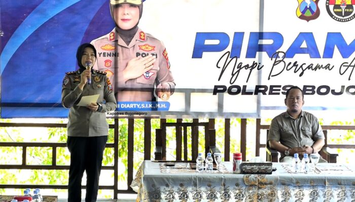 Gelar Acara Piramida, Kapolres Bojonegoro AKBP Yenni Diarti Perkuat Sinergi Bersama Awak Media