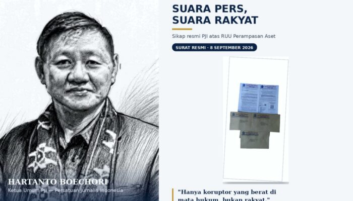 Ketua Umum PJI Bersurat Resmi ke Presiden dan DPR RI Terkait RUU Perampasan Aset