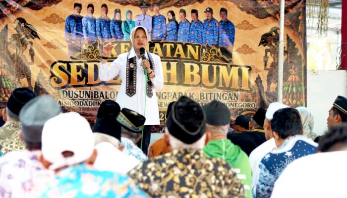 Meriahnya Sedekah Bumi Desa Sidodadi: Kirab Gunungan Hasil Bumi Hingga Kehadiran Wabup Bojonegoro Nurul Azizah