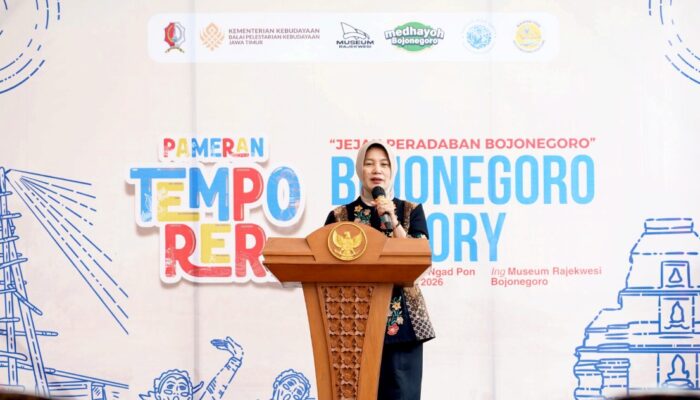 Jelajah Sejarah Bengawan Solo, Pameran “Jejak Peradaban Bojonegoro” Resmi Dibuka Wabup di Museum Rajekwesi