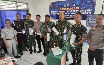 Tekan Angka Kecelakaan, Subdenpom V/2-1 Bojonegoro Gelar Sosialisasi Safety Riding Bersama Instansi Terkait
