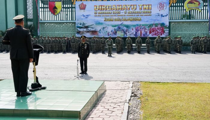 Dandim 0813 Bojonegoro, Pimpin Upacara HUT ke-81 TNI