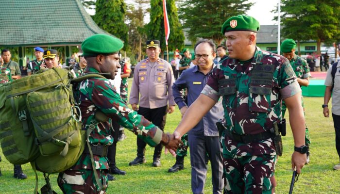 14 Bulan Jaga Perbatasan RI-PNG, Ratusan Prajurit Satgas Yonif 511/DY Tiba di Blitar