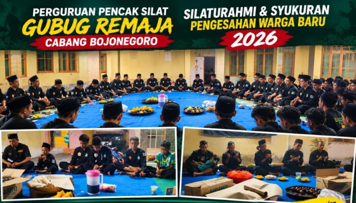 Perguruan Pencak Silat Gubug Remaja Bojonegoro Gelar Silaturahmi dan Syukuran, Ini Pesan Tegas untuk Warga Baru