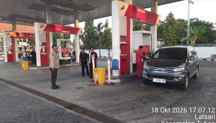 Antisipasi Kelangkaan BBM, Polresta Tuban Pelihara Kondusivitas dan Cek Stok 31 SPBU