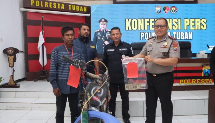 ​Gerak Cepat Tim Jatanras Polresta Tuban Ungkap Curanmor, Serahkan Motor Korban Tanpa Biaya